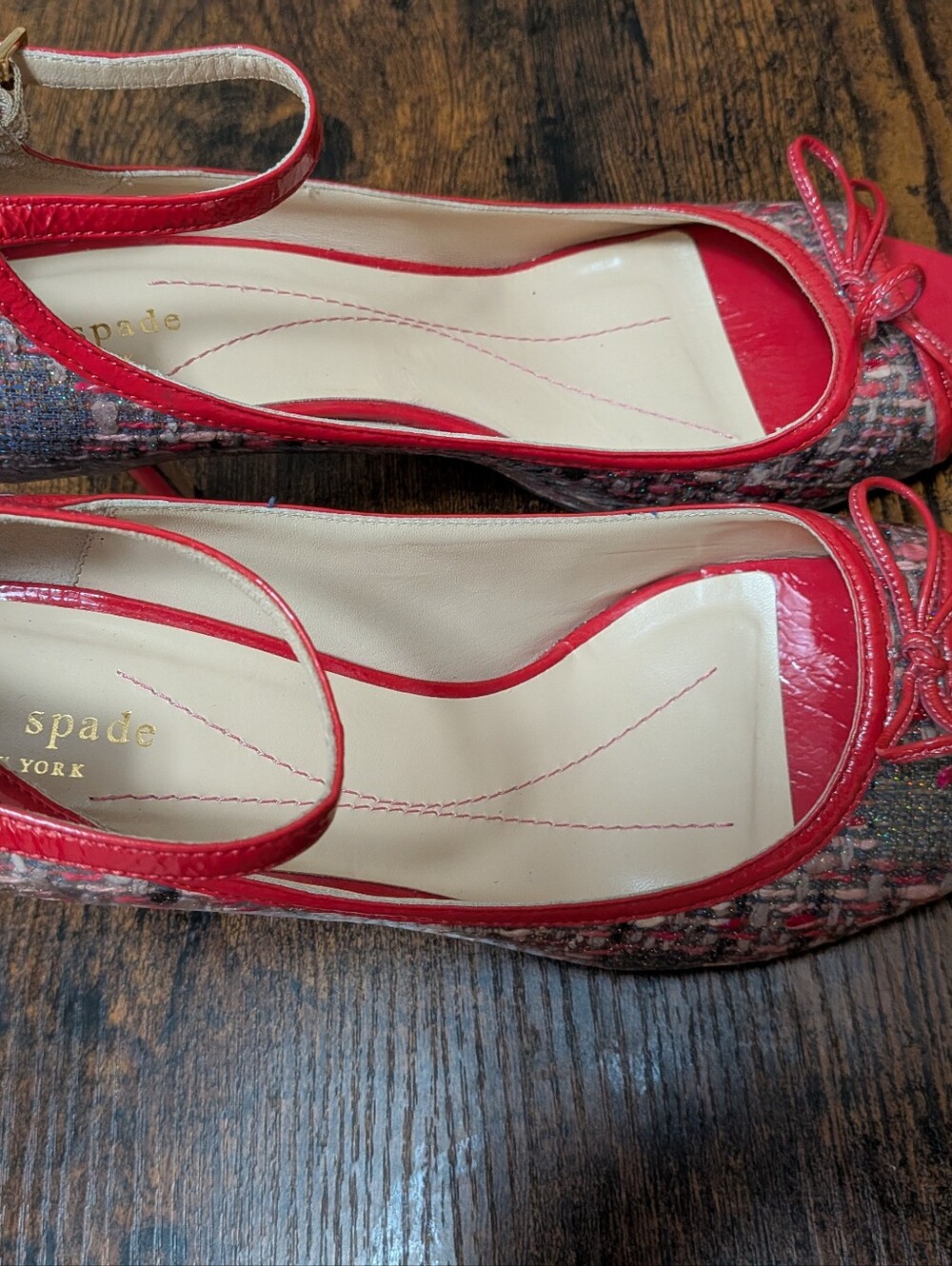 kate spade Red Glitter Pointed-Toe Pumps